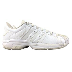 Adidas  Men's Size 9 Pro Model 2G Low Triple White Lace-Up Low Top Sneakers